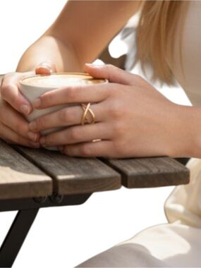 Jasmine Lane Gold Criss Cross "X" Ring - Size 7 - NWT